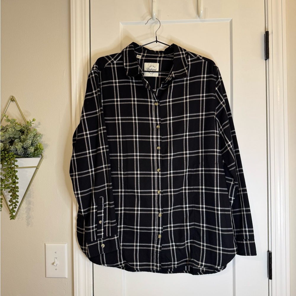 Jacks Girlfriend New York Black/White Flannel Tunic